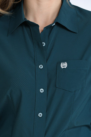 Cinch Women’s ArenaFlex Teal Performance Western Shirt - Cowboy SwaggerCinch Women’s ArenaFlex Teal Performance Western ShirtShirts & Tops