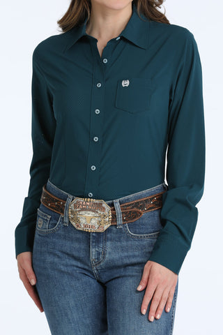 Cinch Women’s ArenaFlex Teal Performance Western Shirt - Cowboy SwaggerCinch Women’s ArenaFlex Teal Performance Western ShirtShirts & Tops