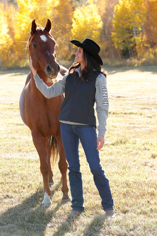 Cinch Women’s Black Bonded Vest – Softshell Wind - Resistant Western Outerwear - Cowboy SwaggerCinch Women’s Black Bonded Vest – Softshell Wind - Resistant Western Outerwear