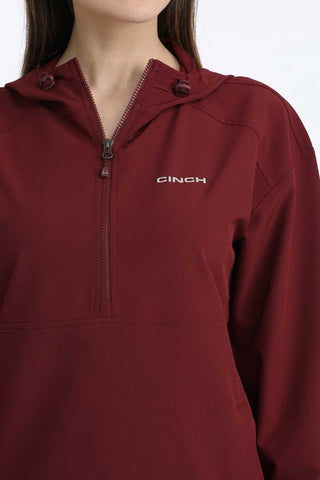Cinch Women’s Burgundy Half Zip Pullover - Cowboy SwaggerCinch Women’s Burgundy Half Zip Pullover