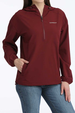 Cinch Women’s Burgundy Half Zip Pullover - Cowboy SwaggerCinch Women’s Burgundy Half Zip Pullover