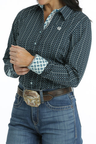 Cinch Womens Long Sleeve Print Western Button Up - Cowboy SwaggerCinch Womens Long Sleeve Print Western Button UpShirts & Tops
