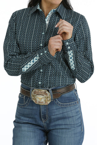 Cinch Womens Long Sleeve Print Western Button Up - Cowboy SwaggerCinch Womens Long Sleeve Print Western Button UpShirts & Tops