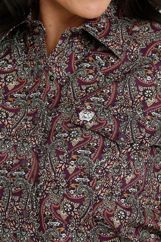 Cinch Women’s Snap Front Western Shirt Purple - Cowboy SwaggerCinch Women’s Snap Front Western Shirt PurpleMen's Shirts