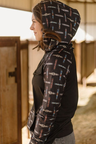 Cinched Up T-Shirt Hoodie - Cowboy SwaggerCinched Up T-Shirt Hoodie