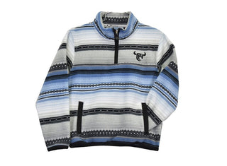 Cowboy Hardware Youth Aztec Serape Polar Cadet 1/4 Zip Blue - Cowboy SwaggerCowboy Hardware Youth Aztec Serape Polar Cadet 1/4 Zip Blue