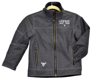 Cowboy Hardware Youth Ghost Skull Tech Jacket Heather Black - Cowboy SwaggerCowboy Hardware Youth Ghost Skull Tech Jacket Heather BlackCoats & Jackets