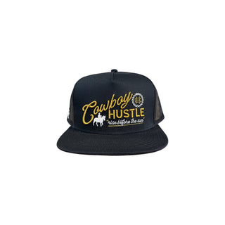 Cowboy Hustle Gold Rush Snapback Cap – Black Trucker - Cowboy SwaggerCowboy Hustle Gold Rush Snapback Cap – Black TruckerWestern Snapback Hats