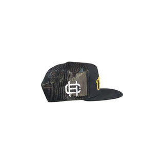 Cowboy Hustle Gold Rush Snapback Cap – Black Trucker - Cowboy SwaggerCowboy Hustle Gold Rush Snapback Cap – Black TruckerWestern Snapback Hats