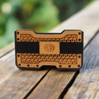 Cowboy Swagger 3D Utility Wallet Tooled Leather