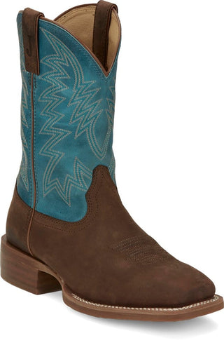 Cowboy Swagger Justin Mens Big Buck Brown Cowhide Style F7111