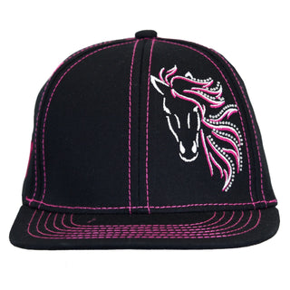 Cowgirl Hardware Youth Blaze Horse Cap Black - Cowboy SwaggerCowgirl Hardware Youth Blaze Horse Cap Black