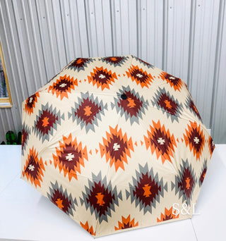 Cream Aztec Umbrella - Cowboy SwaggerCream Aztec Umbrella
