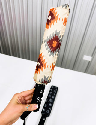 Cream Aztec Umbrella - Cowboy SwaggerCream Aztec Umbrella