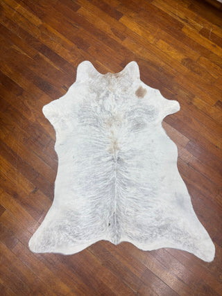 Creamy White & Brown Brindle Calf Hide – Premium Western Home Décor - Cowboy SwaggerCreamy White & Brown Brindle Calf Hide – Premium Western Home Décor