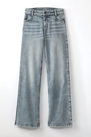 Cruel Girl Girls’ Acid Wash Wide Leg Trouser Jeans - Cowboy SwaggerCruel Girl Girls’ Acid Wash Wide Leg Trouser JeansGirls
