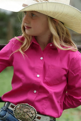 Cruel Girl Girls Long Sleeve Pink Western Shirt - Cowboy SwaggerCruel Girl Girls Long Sleeve Pink Western ShirtShirts & Tops