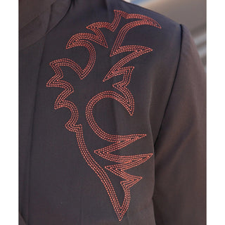 Cruel Girl Womens Brown Boot Stitch Blazer - Cowboy SwaggerCruel Girl Womens Brown Boot Stitch Blazer