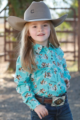 Cruel Girls Turquoise Old West Snap Shirt - Cowboy SwaggerCruel Girls Turquoise Old West Snap Shirt