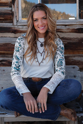 Cruel Women Cream Knit Long Sleeve - Cowboy SwaggerCruel Women Cream Knit Long Sleeve