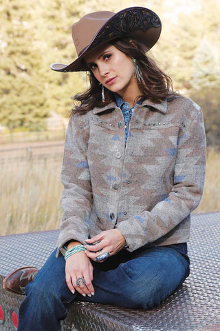 Cruel Women's Tweed Trucker Jacket Tan - Cowboy SwaggerCruel Women's Tweed Trucker Jacket TanCoats & Jackets