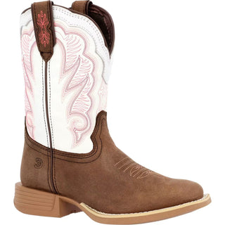 Durango Kids Lil’ Rebel Pro Brown Western Trail Boot White and Pink - Cowboy SwaggerDurango Kids Lil’ Rebel Pro Brown Western Trail Boot White and PinkBoots