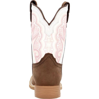 Durango Kids Lil’ Rebel Pro Brown Western Trail Boot White and Pink - Cowboy SwaggerDurango Kids Lil’ Rebel Pro Brown Western Trail Boot White and PinkBoots