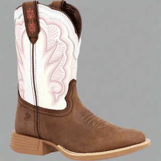 Durango Kids Lil’ Rebel Pro Brown Western Trail Boot White and Pink - Cowboy SwaggerDurango Kids Lil’ Rebel Pro Brown Western Trail Boot White and PinkBoots