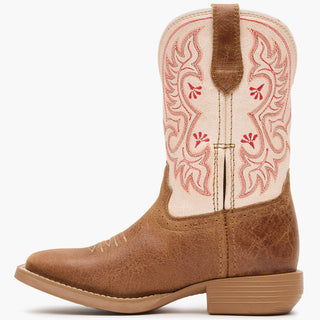 Durango Kids Shyloh Western Boots – Brown Foot with Cream Top – Girls’ Cowgirl Boots for Rodeo, Ranch & Everyday Wear - Cowboy SwaggerDurango Kids Shyloh Western Boots – Brown Foot with Cream Top – Girls’ Cowgirl Boots for Rodeo, Ranch & Everyday Wear