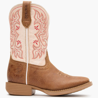 Durango Kids Shyloh Western Boots – Brown Foot with Cream Top – Girls’ Cowgirl Boots for Rodeo, Ranch & Everyday Wear - Cowboy SwaggerDurango Kids Shyloh Western Boots – Brown Foot with Cream Top – Girls’ Cowgirl Boots for Rodeo, Ranch & Everyday Wear
