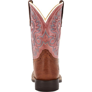Durango Kids Shyloh Western Boots – Brown Foot with Pink Shaft – Girls’ Cowgirl Boots for Rodeo & Everyday Wear - Cowboy SwaggerDurango Kids Shyloh Western Boots – Brown Foot with Pink Shaft – Girls’ Cowgirl Boots for Rodeo & Everyday Wear