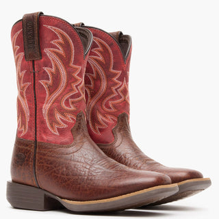 Durango® Kid’s Shyloh Western Boots – Mahogany & Dynamite Red (DBT0251) - Cowboy SwaggerDurango® Kid’s Shyloh Western Boots – Mahogany & Dynamite Red (DBT0251)