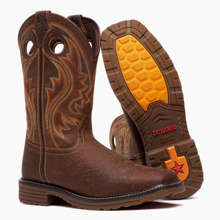 Durango Men’s WorkHorse Soft Square Toe Western Work Boots – Bark Brown & Glaze - Cowboy SwaggerDurango Men’s WorkHorse Soft Square Toe Western Work Boots – Bark Brown & GlazeBoots