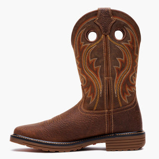 Durango Men’s WorkHorse Soft Square Toe Western Work Boots – Bark Brown & Glaze - Cowboy SwaggerDurango Men’s WorkHorse Soft Square Toe Western Work Boots – Bark Brown & GlazeBoots
