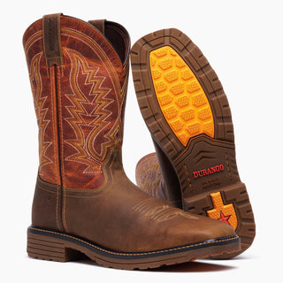 Durango Men’s WorkHorse Steel Toe Western Work Boots – Western Saddle & Rust - Cowboy SwaggerDurango Men’s WorkHorse Steel Toe Western Work Boots – Western Saddle & RustBoots