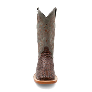 Ferrini Mens Print Caiman Croc Square Toe Boot Sport Rust - Cowboy SwaggerFerrini Mens Print Caiman Croc Square Toe Boot Sport Rust
