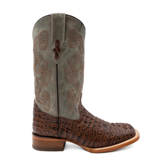 Ferrini Mens Print Caiman Croc Square Toe Boot Sport Rust - Cowboy SwaggerFerrini Mens Print Caiman Croc Square Toe Boot Sport Rust