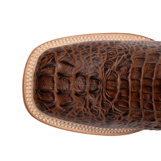 Ferrini Mens Print Caiman Croc Square Toe Boot Sport Rust - Cowboy SwaggerFerrini Mens Print Caiman Croc Square Toe Boot Sport Rust