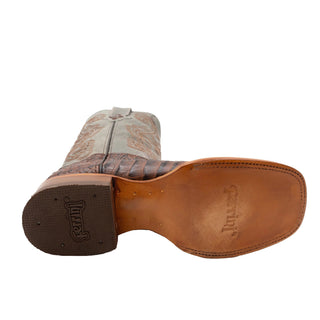 Ferrini Mens Print Caiman Croc Square Toe Boot Sport Rust - Cowboy SwaggerFerrini Mens Print Caiman Croc Square Toe Boot Sport Rust