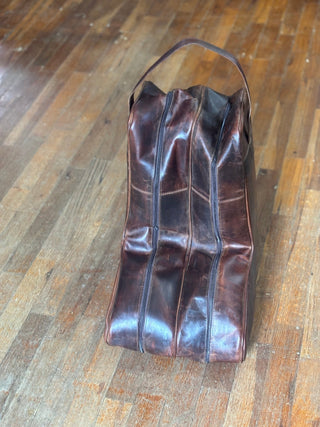 Genuine Brown Leather Western Boot Bag – Durable Cowboy Boot Travel Case - Cowboy SwaggerGenuine Brown Leather Western Boot Bag – Durable Cowboy Boot Travel Case