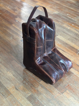 Genuine Brown Leather Western Boot Bag – Durable Cowboy Boot Travel Case - Cowboy SwaggerGenuine Brown Leather Western Boot Bag – Durable Cowboy Boot Travel Case