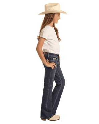 Girls Boot Cut Jeans – Adjustable Waist Western Riding Jeans BG4MD03695 - Cowboy SwaggerGirls Boot Cut Jeans – Adjustable Waist Western Riding Jeans BG4MD03695Girls