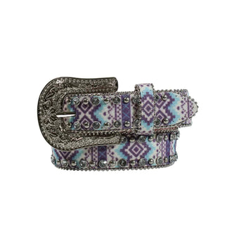 Glitter Aztec Belt Purple - Cowboy SwaggerGlitter Aztec Belt PurpleBelts