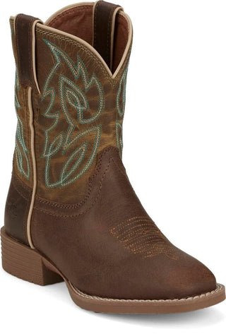 Justin Kid’s Canter Junior Clay Brown Water Buffalo Western Boot - Cowboy SwaggerJustin Kid’s Canter Junior Clay Brown Water Buffalo Western BootBoots