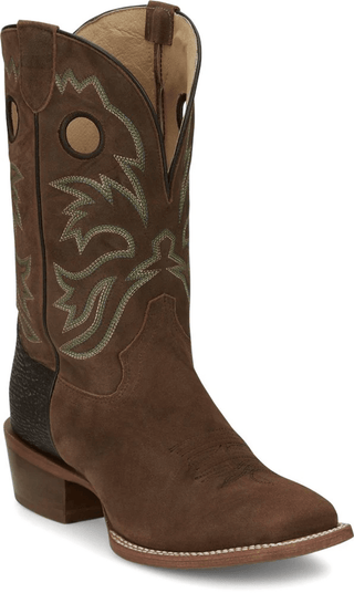 Justin Men’s Hudson Clay Suede Western Boot - Cowboy SwaggerJustin Men’s Hudson Clay Suede Western Boot
