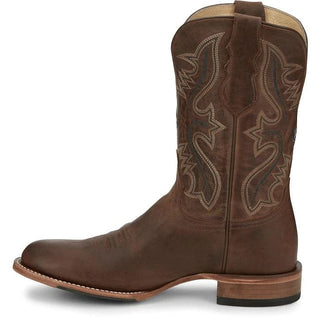 Justin Mens Wells Rich Mahogany Cowhide Western Boot - Cowboy SwaggerJustin Mens Wells Rich Mahogany Cowhide Western Boot