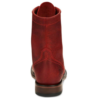 Justin Womens McKean 7" Lace - Up Roper Red - Cowboy SwaggerJustin Womens McKean 7" Lace - Up Roper RedBoots