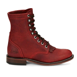Justin Womens McKean 7" Lace - Up Roper Red - Cowboy SwaggerJustin Womens McKean 7" Lace - Up Roper RedBoots