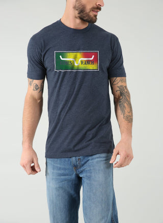Kimes Ranch Mens Navy Heather Blanket Tee - Cowboy SwaggerKimes Ranch Mens Navy Heather Blanket TeeMen's Shirts