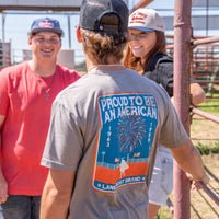 Lane Frost Proud Tee Grey - Cowboy SwaggerLane Frost Proud Tee Grey